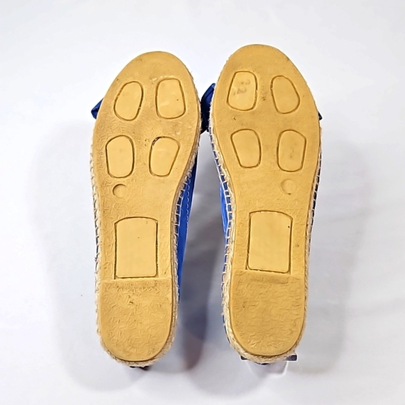 Blue Suede Espadrilles/ Flats Shoes Size 39 - Picture 4 of 7